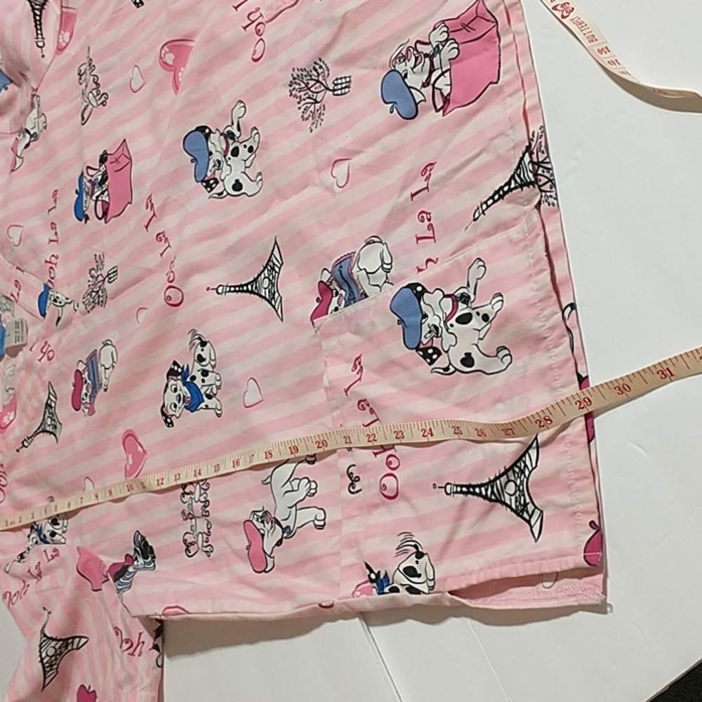 DISNEY 101 DALMATIANS/ "OOH LA LA" NURSE SCRUB Size LARGE - Picture 7 of 7
